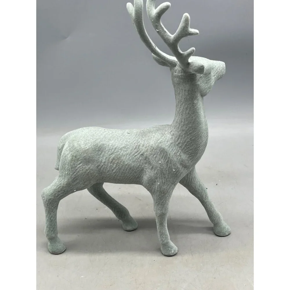 2021 Wonder shop Target Flocked blue reindeer Christmas Decor 13